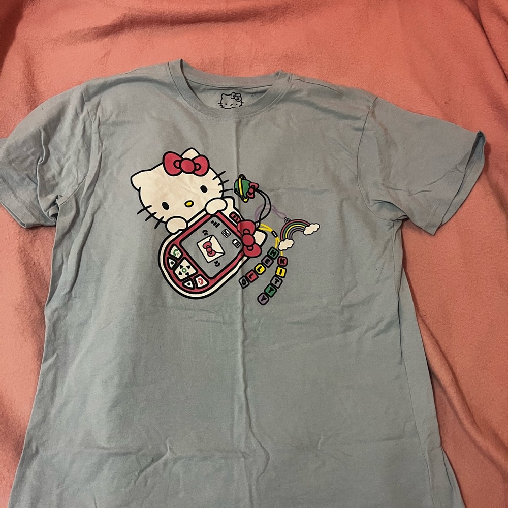 Hello Kitty Light Gray Kids T-Shirt with Colorful Design